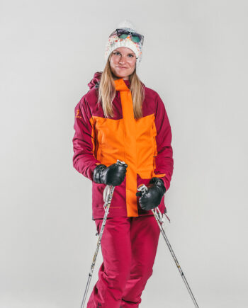 Oxygène Ecole de Ski & Snowboard femme avec des bâtons 2