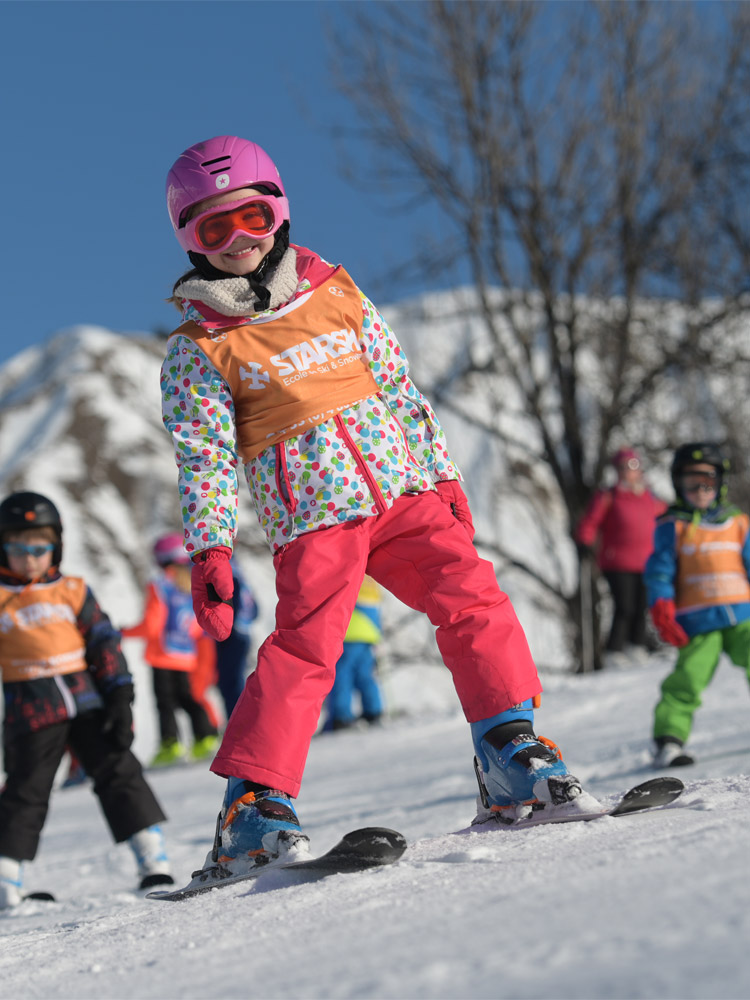 Cours collectifs de ski enfants au Grand Bornand.